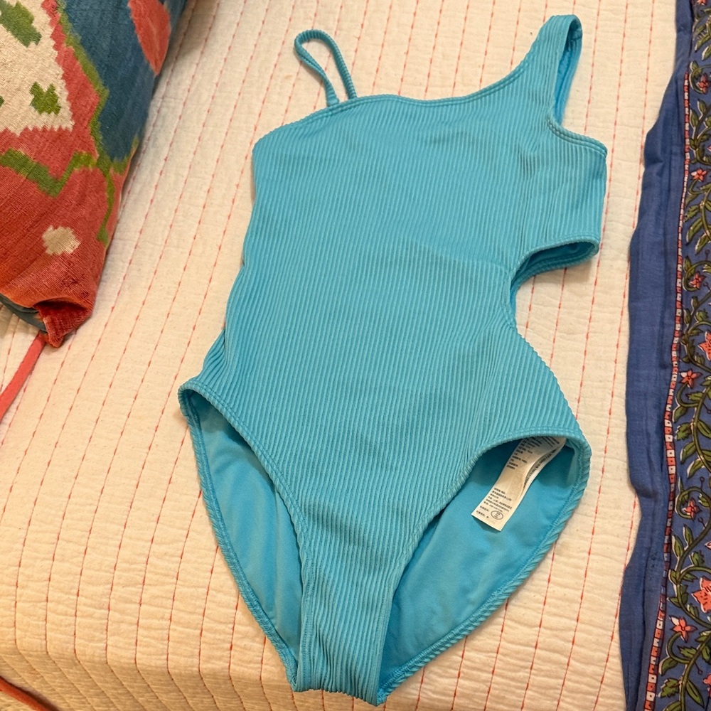 Abercrombie Kids Teal One Shoulder Bodysuit